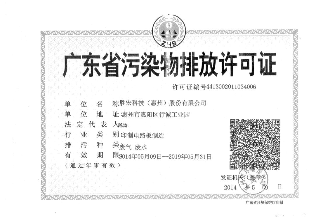 信息公开：bb贝博Ballbet科技2015-2019年排污许可证